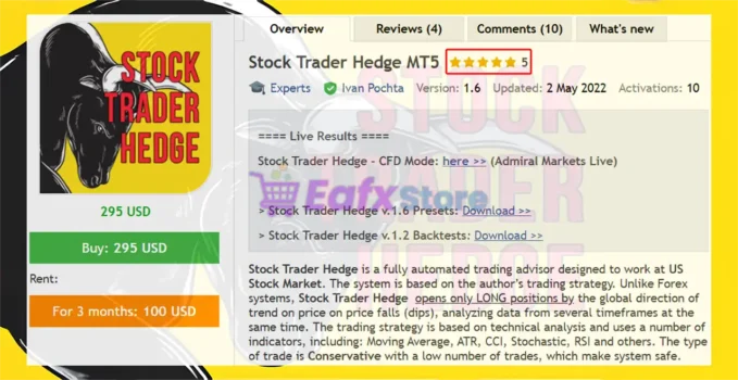 Stock Trader Hedge MT5 Overview