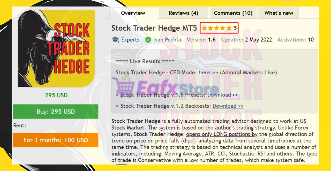 Stock Trader Hedge MT5 + Sets (Latest version) – GroupBuy 2 Stock Trader Hedge MT5 Overview