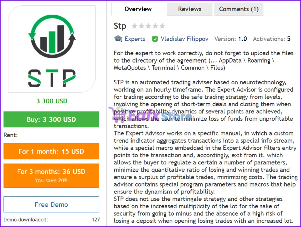 STP EA MT4 (Latest original version) 2 Stp EA MT4 Overview