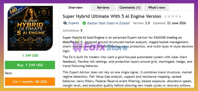 Super Hybrid Ultimate With 5 AI Engine Version EA MT5 Review