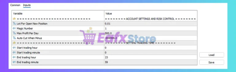 Super Scalper Gold Killer MT5 Settings Panel