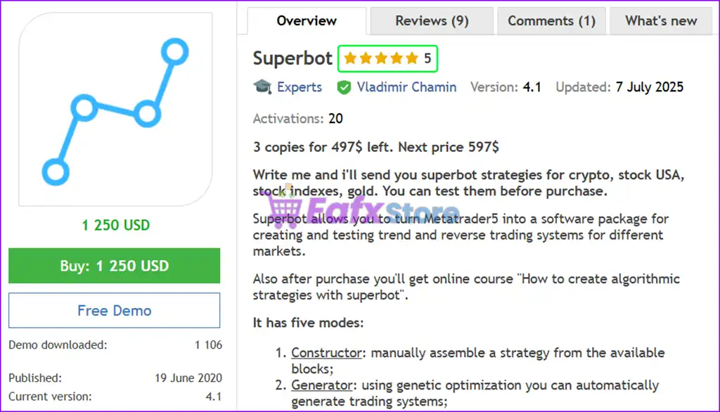 Superbot MT5 (Latest original version) – GroupBuy 2 Superbot EA MT5 Overview