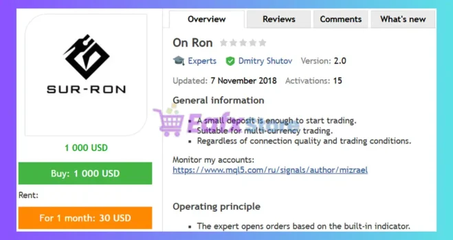 Sur Ron EA MT4 Review