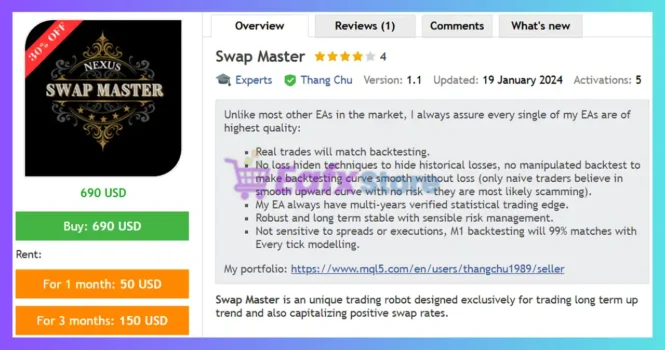 Swap Master MT5 Review