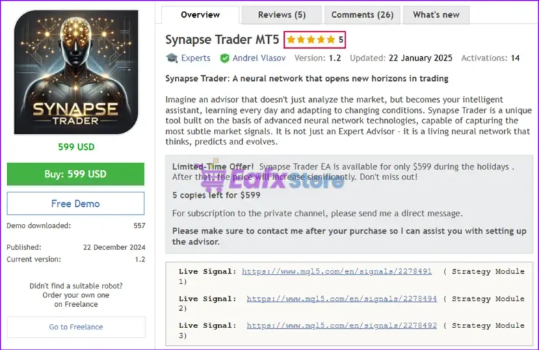 Synapse Trader MT5 Overview