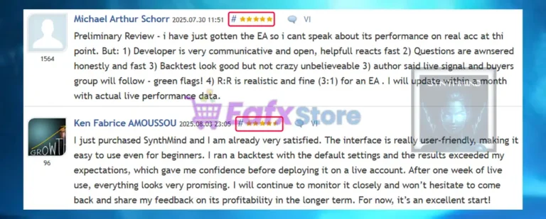 SynthMind EA is well rated by users