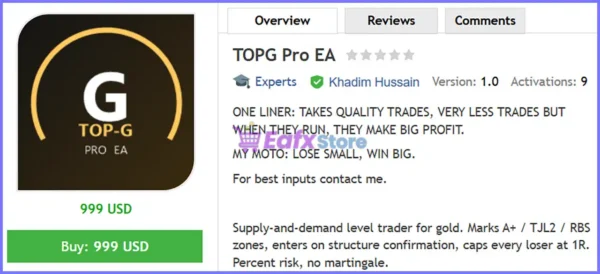 TOPG Pro EA MT5 Review