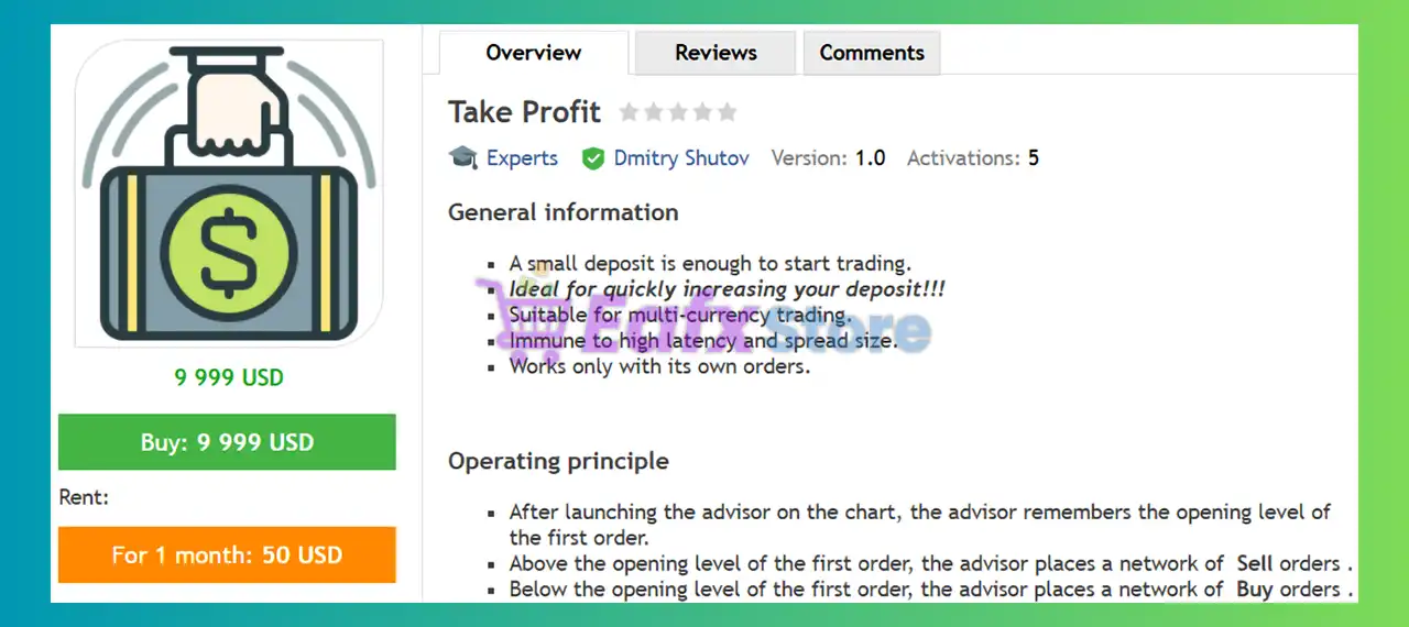 Take Profit EA MT4 (Latest version) - Unlimited 2 Take Profit EA MT4 Review