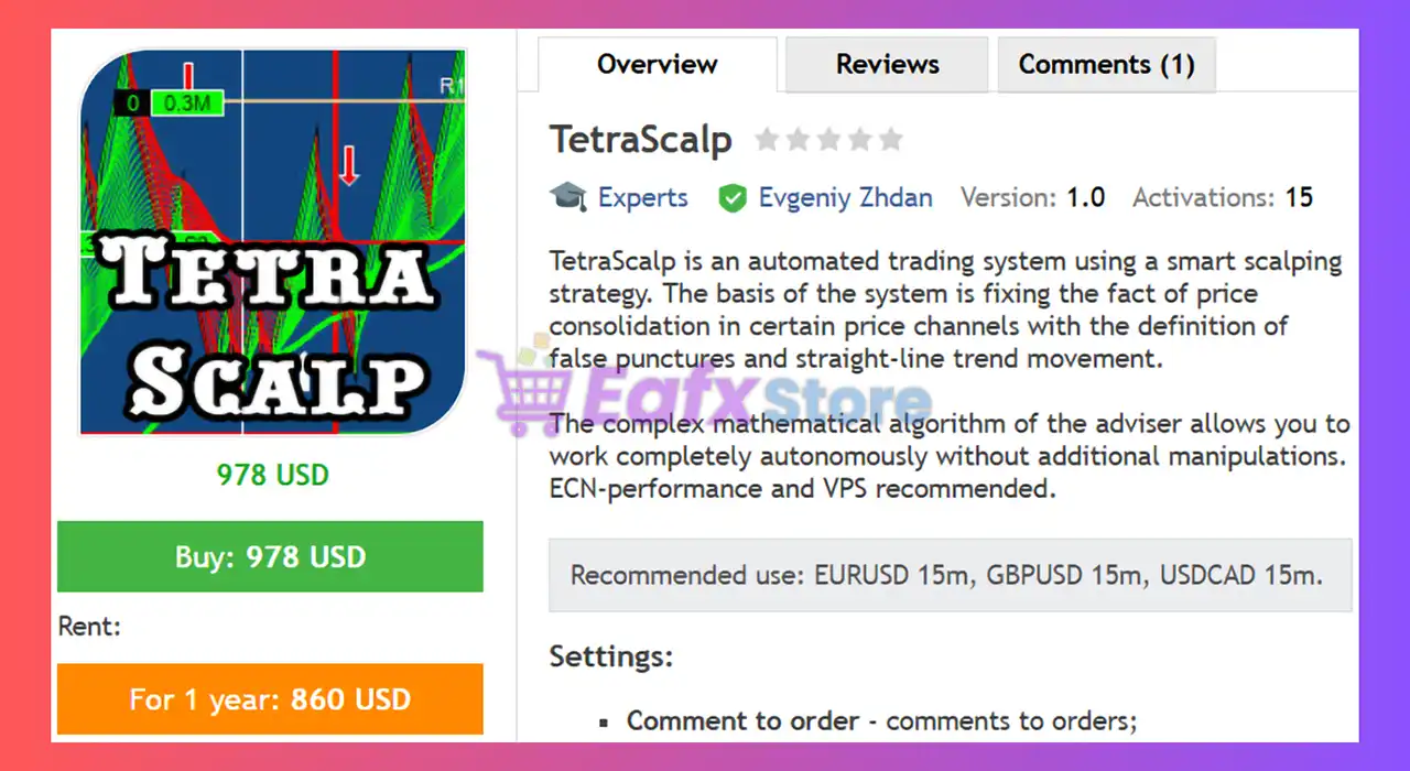 TetraScalp EA MT4 (Latest version) - Unlimited 2 TetraScalp EA MT4 Review