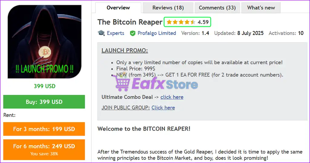 The Bitcoin Reaper MT5 + Sets (Latest version) – GroupBuy 2 The Bitcoin Reaper Overview