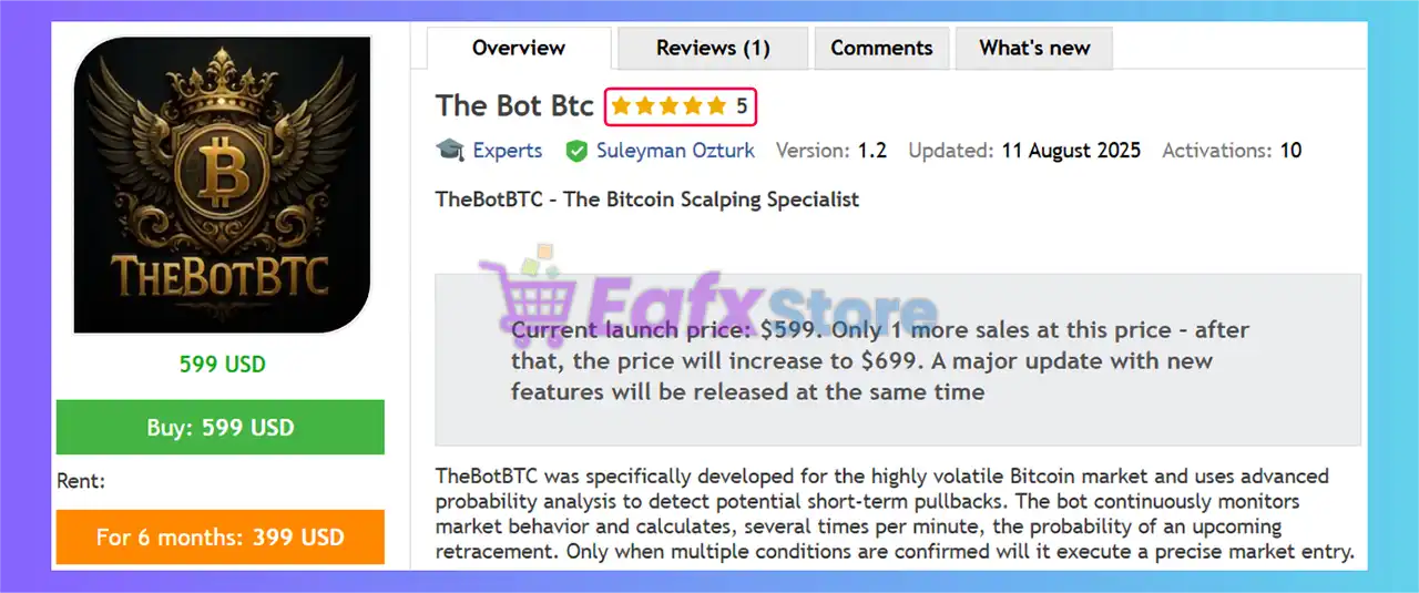 The Bot Btc MT5 (Latest version) – GroupBuy 2 The Bot Btc MT5 Overview