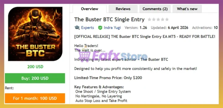 The Buster BTC Single Entry MT5 Review