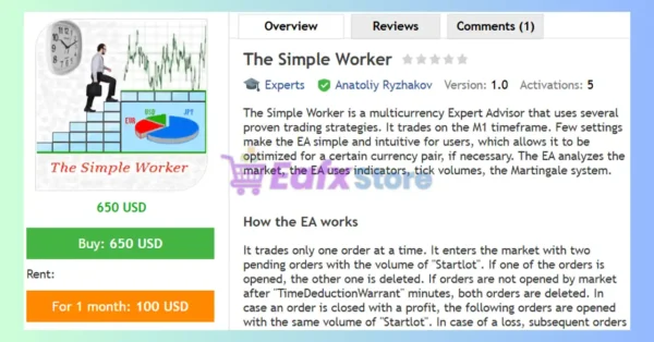 The Simple Worker EA MT4 Review