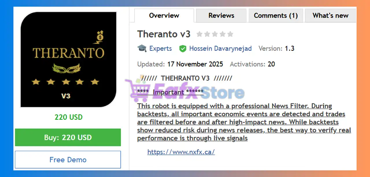 Theranto v3 EA MT4 with SetFiles (Platform build 1444+) 2 Theranto v3 MT4 Review