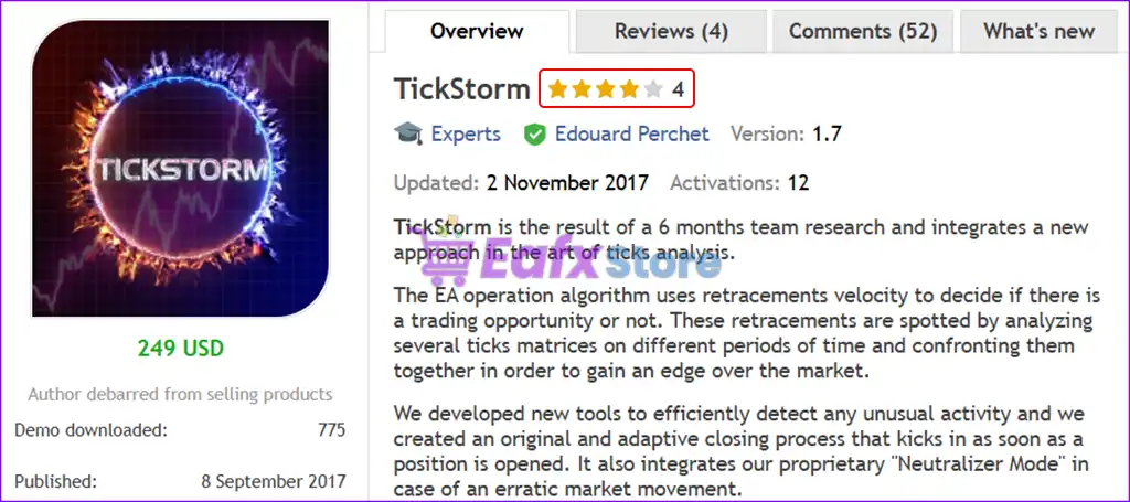 TickStorm EA MT4 (Latest original version) 2 TickStorm EA MT4 Overview