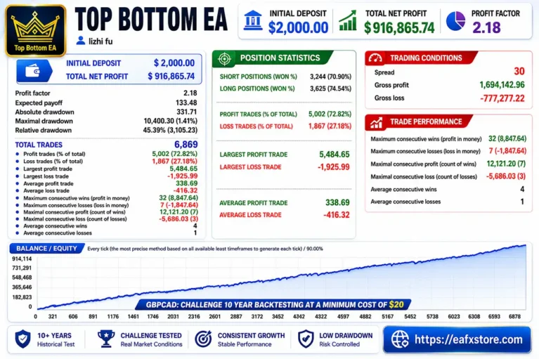 TopBottomEA Backtests