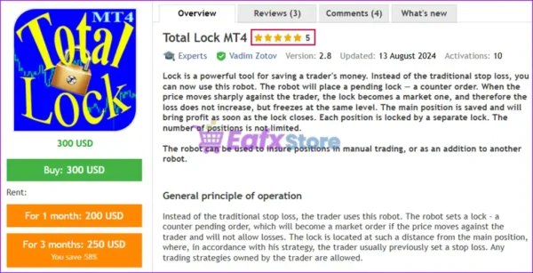 Total Lock MT4 Overview