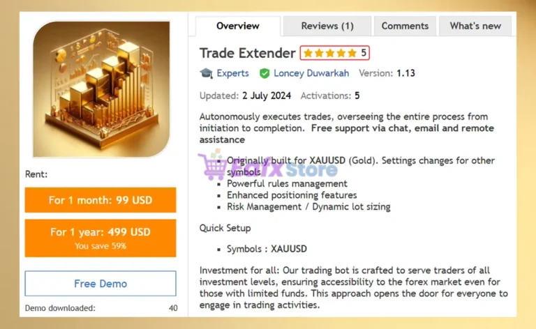 Trade Extender EA MT5 Overview