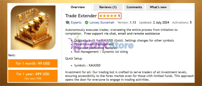 Trade Extender EA MT5 Review