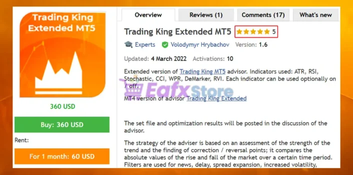 Trading King Extended MT5 Review