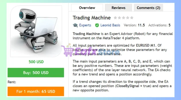 Trading Machine EA MT4 Review