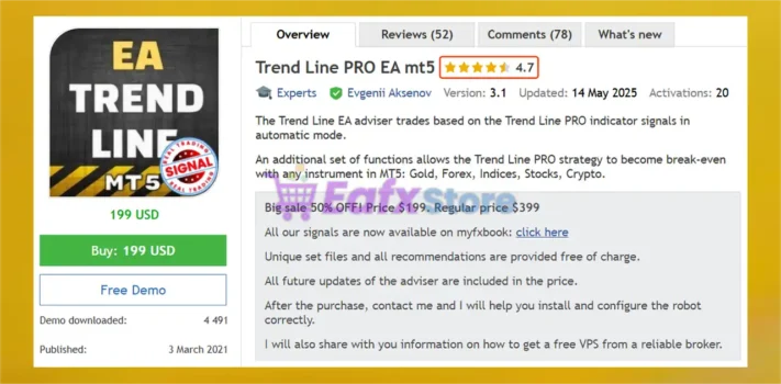 Trend Line PRO EA MT5 Overview