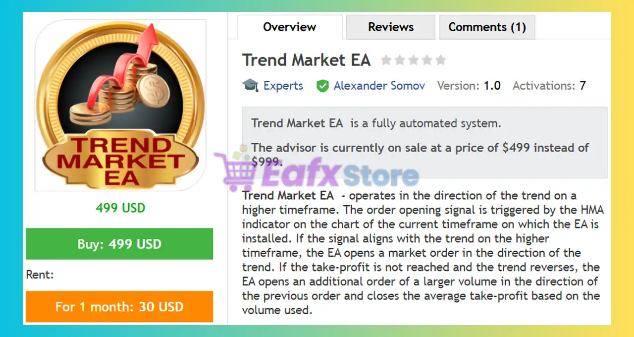 Trend Market EA MT4 + SetFiles (Latest version) - Unlimited 2 Trend Market EA MT4 Review