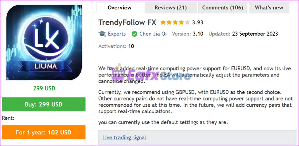 TrendyFollow FX MT5 (Latest version) – GroupBuy 2 TrendyFollow FX MT5 Overview