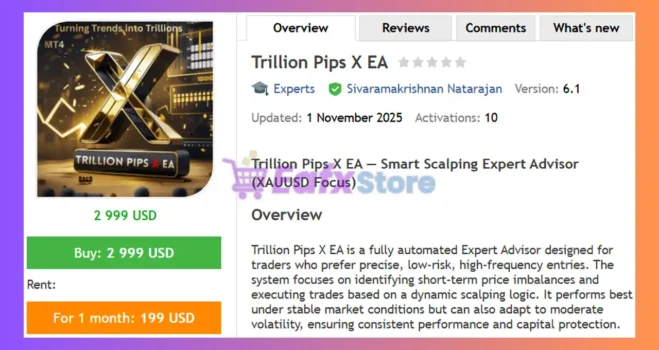 Trillion Pips X EA MT4 Review