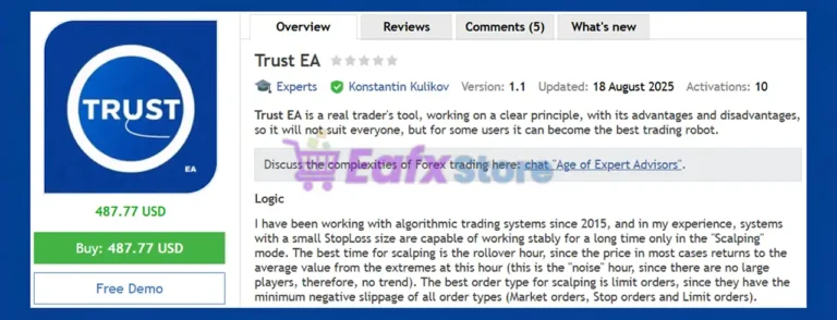 Trust EA MT5 Overview