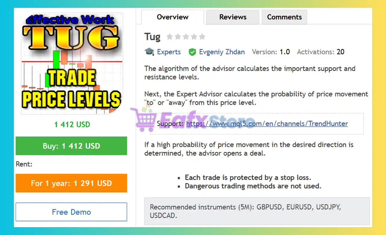 Tug EA MT4 (Latest version) – Unlimited 2 Tug EA MT4 Review