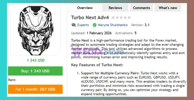 Turbo Next Adv4 EA MT4 Review