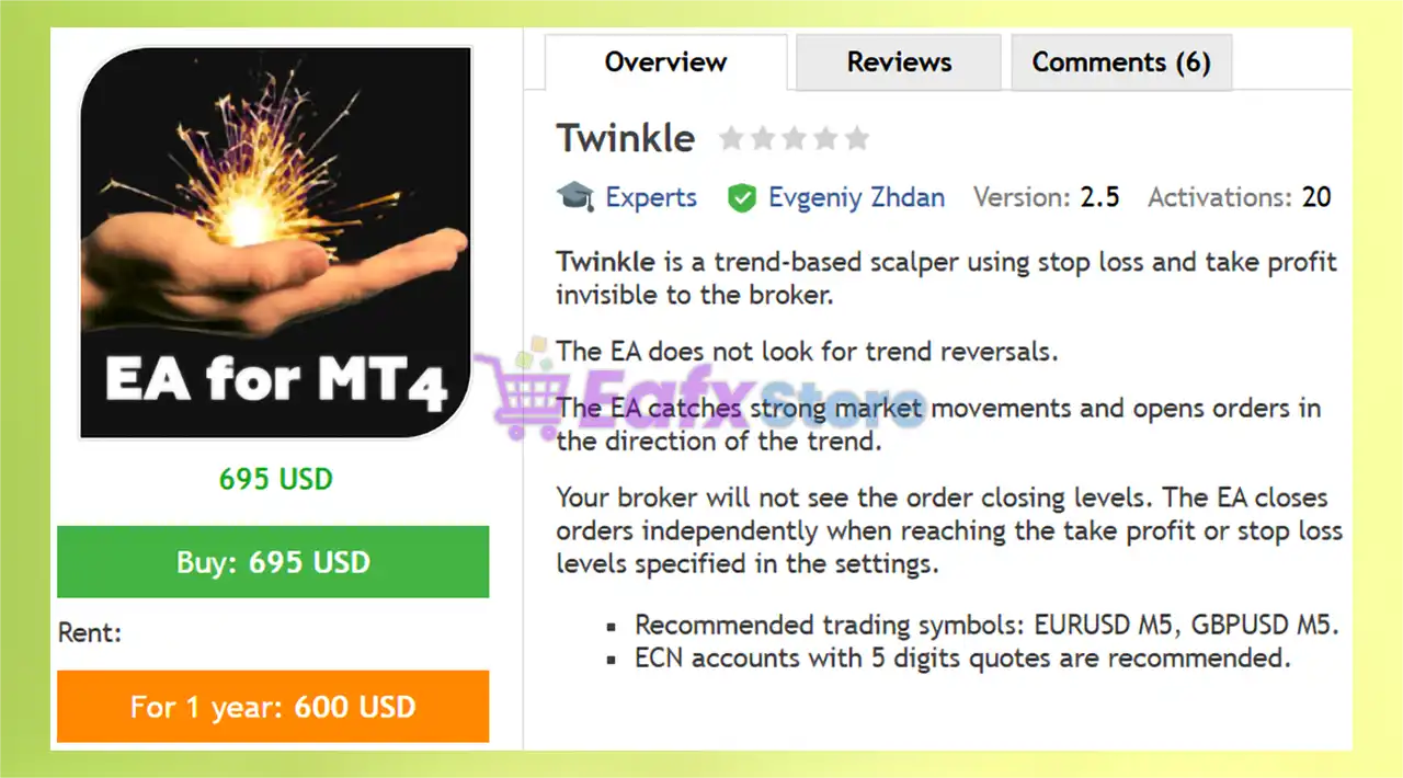 Twinkle EA MT4 (Latest version) - Unlimited 2 Twinkle EA MT4 Review