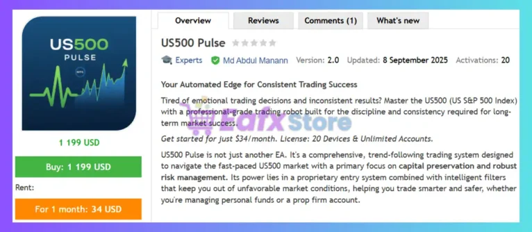 US500 Pulse EA MT5 Review