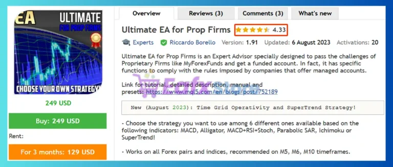 Ultimate EA for Prop Firms MT5 Review