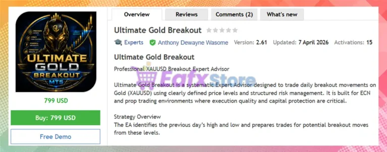 Ultimate Gold Breakout EA MT5 Review