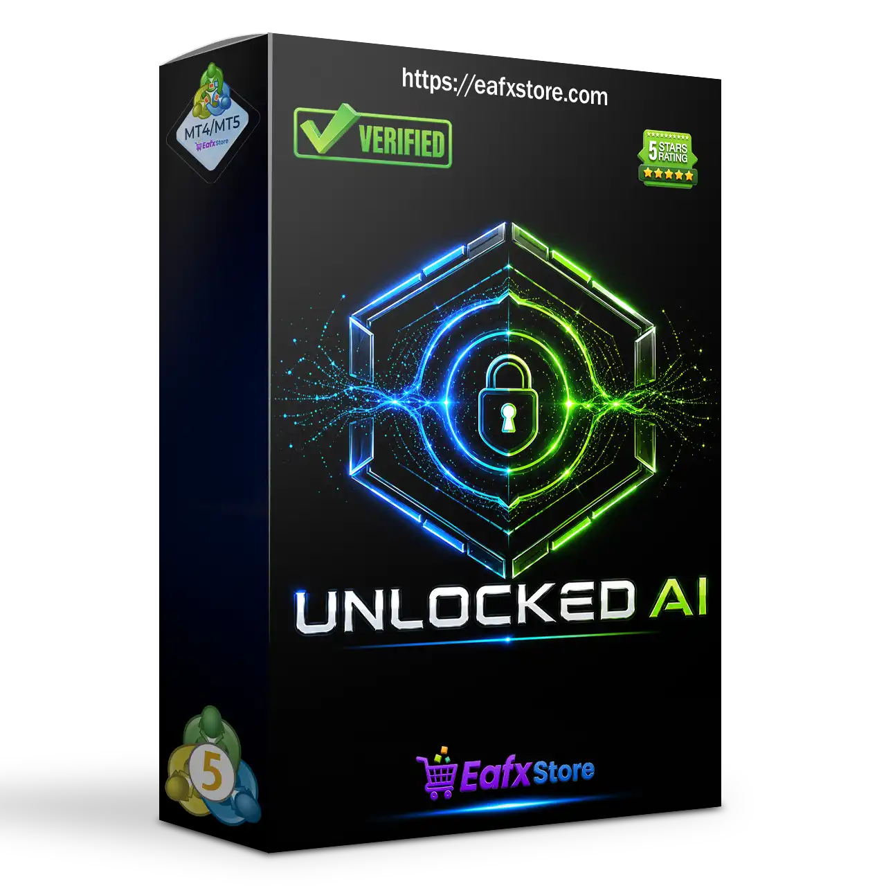 Unlocked AI MT5 Gold Scalping Intraday Swing EA