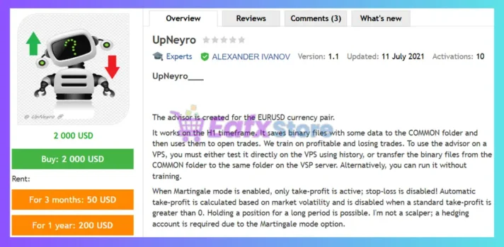 UpNeyro EA MT5 Review