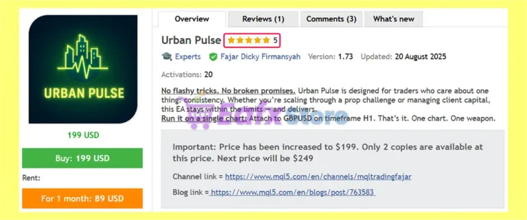 Urban Pulse EA MT5 Overview