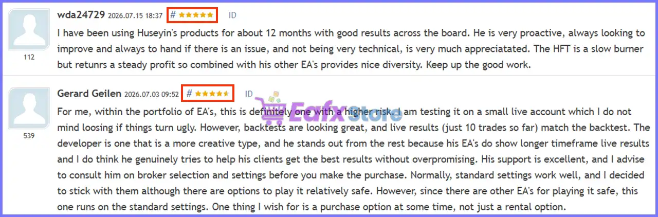 HFT Spike EA MT5 with SetFiles (Latest version) – GroupBuy 4 User reviews of HFT Spike EA MT5