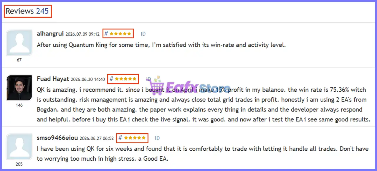 Quantum King EA MT5 v3.1 with SetFiles (Unlimited) 4 User reviews of Quantum King EA