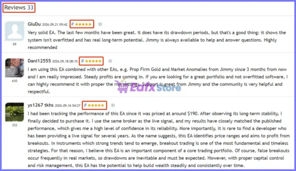User reviews of Range Breakout EA with Range Filters for MT5