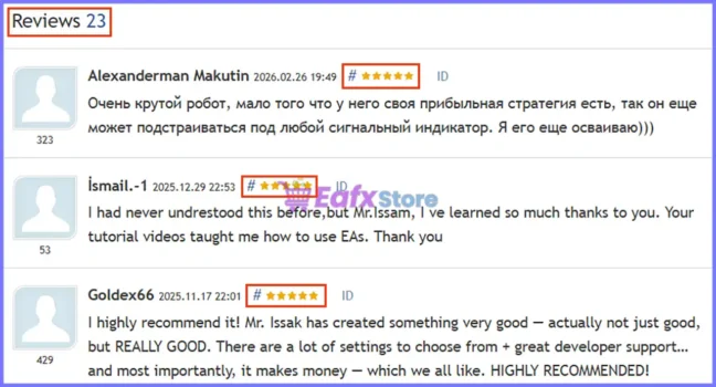 User reviews of Smart Universal Expert Adviser MT5
