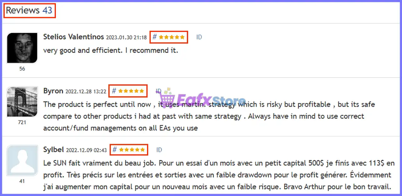 Sun EA MT5 with SetFiles (Latest version) – GroupBuy 3 User reviews of Sun EA MT5