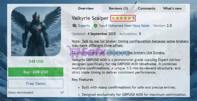 Valkyrie Scalper EA MT5 Overview