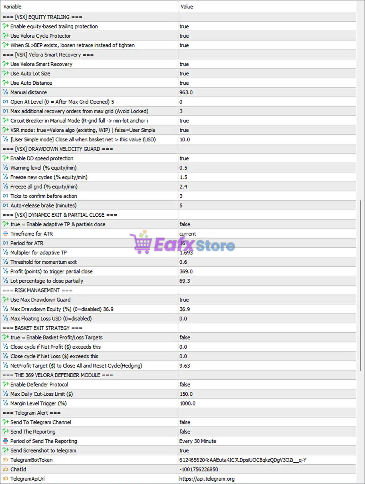 Velora MT5 with SetFiles (Latest version) – GroupBuy 6 Velora MT5 Setting Panel