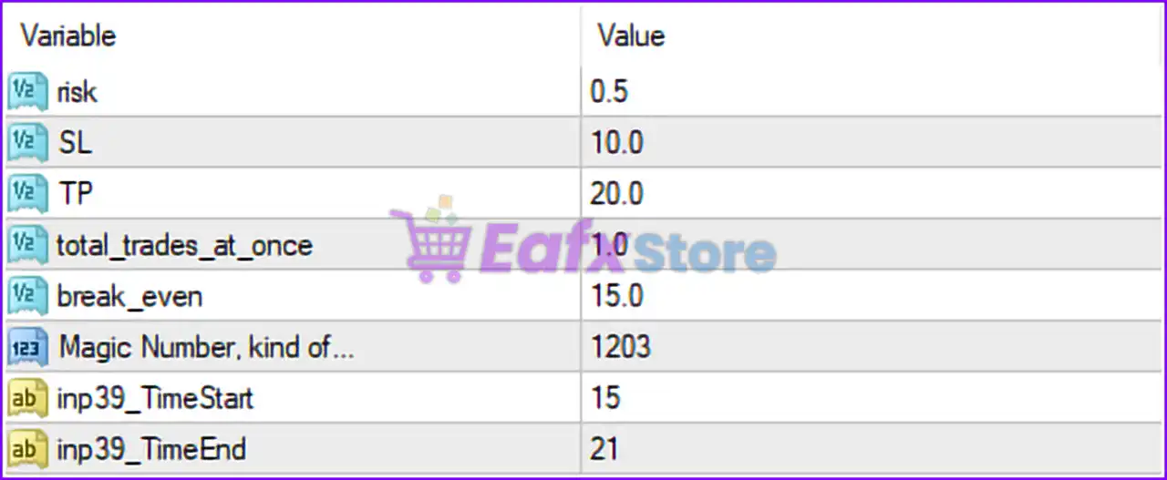 Venom Ultra Sniper EA Settings Panel