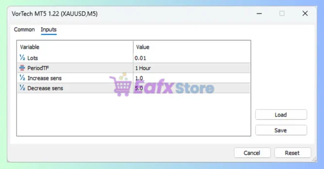 VorTech MT5 Settings Panel