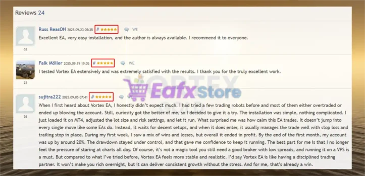 Vortex Gold EA is rated 5 stars by users