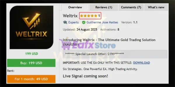 Weltrix EA MT5 Overview
